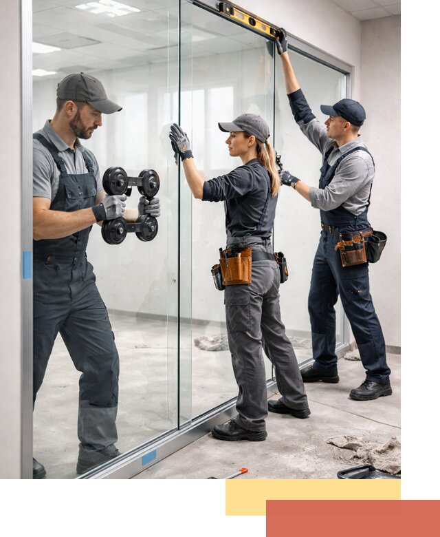 Профессиональный монтаж стеклянных перегородок в Ангарске