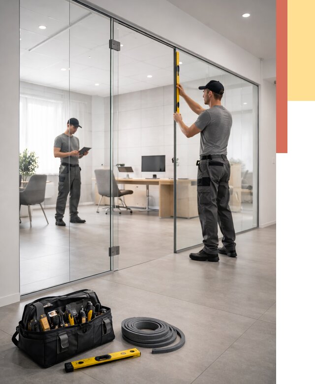 Цельностеклянные перегородки под ключ в Ангарске от 9760 руб. — монтаж и цены | ОТДЕЛОЧНИК-Нгр