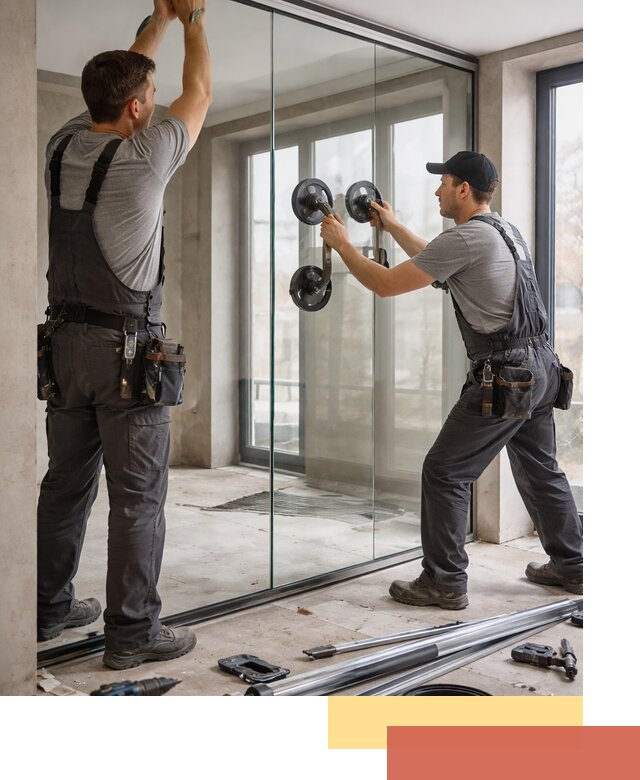 Цельностеклянные перегородки под ключ в Ангарске