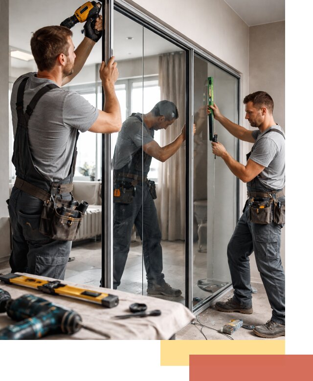 Каркасные стеклянные перегородки под ключ в Ангарске