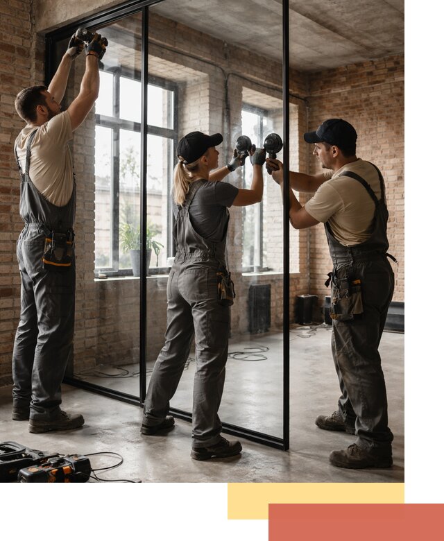 Стеклянные перегородки лофт — изготовление и монтаж в Ангарске