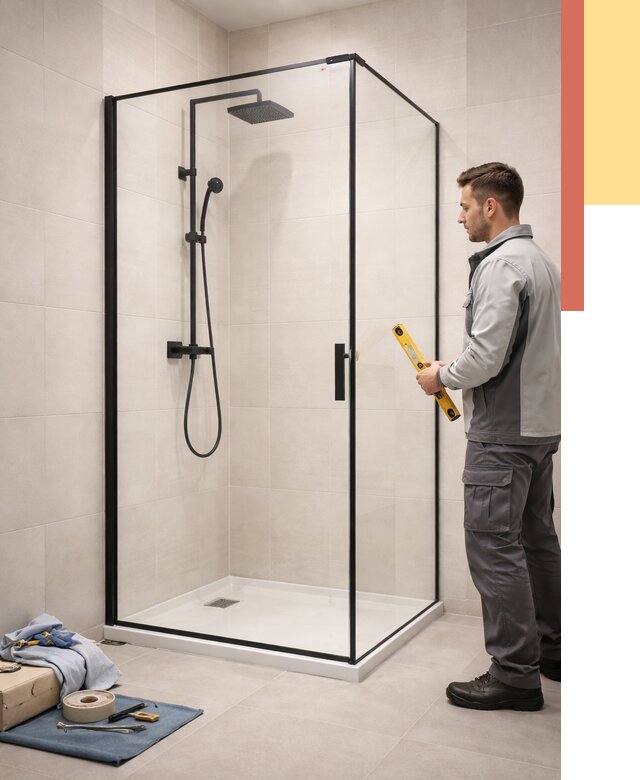 Стеклянные перегородки для душа в Ангарске от 12843 руб. | Монтаж под ключ — ОТДЕЛОЧНИК-Нгр