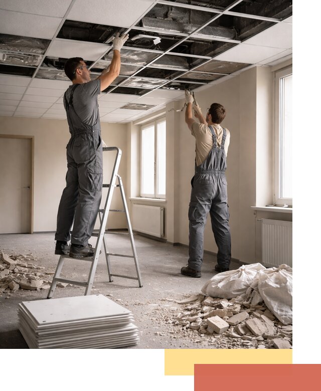 Демонтаж потолков Армстронг профессионально в Ангарске