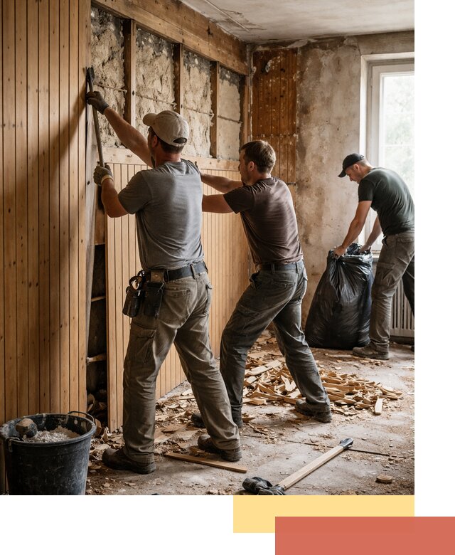 Демонтаж вагонки и вывоз материалов в Ангарске