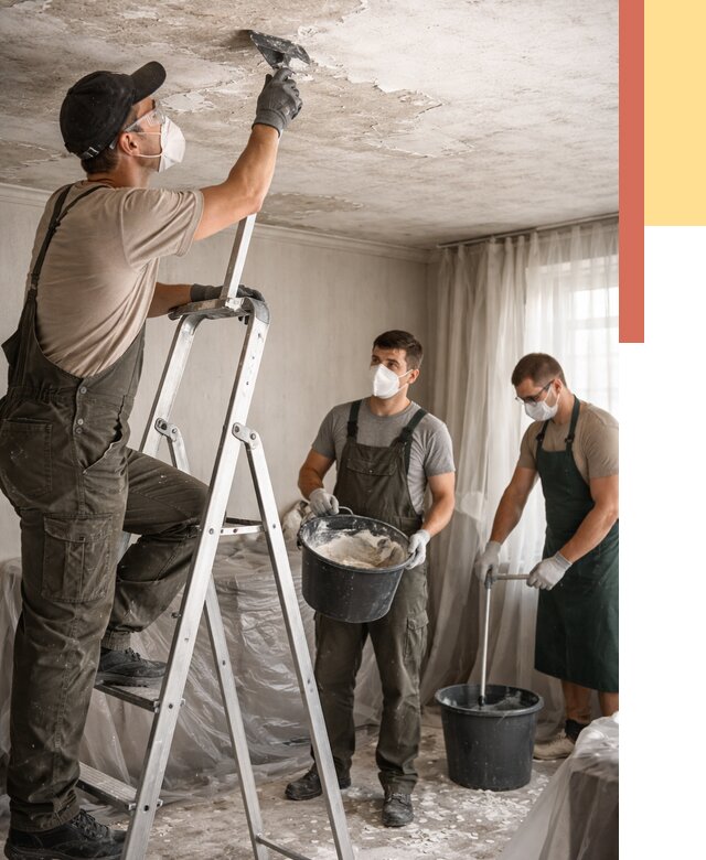 Удаление побелки с потолка в Ангарске от 2569 руб. быстро и недорого | ОТДЕЛОЧНИК-Нгр