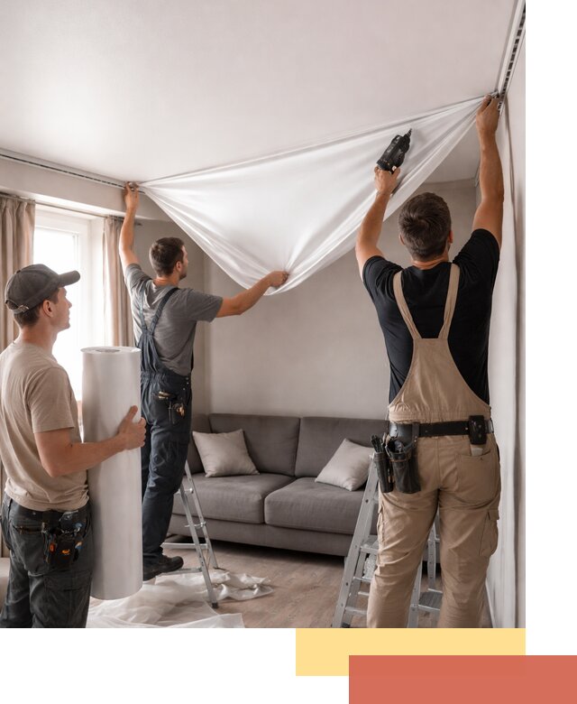 Монтаж сатинового натяжного потолка в Ангарске качественно и быстро