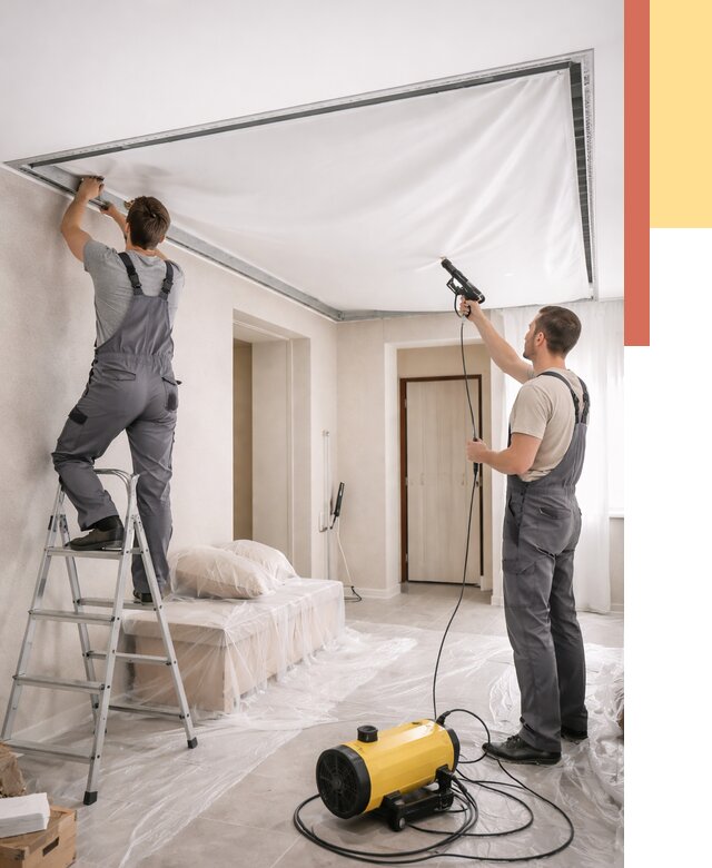 Монтаж натяжного потолка в прихожей в Ангарске от 2723 руб. под ключ | ОТДЕЛОЧНИК-Нгр