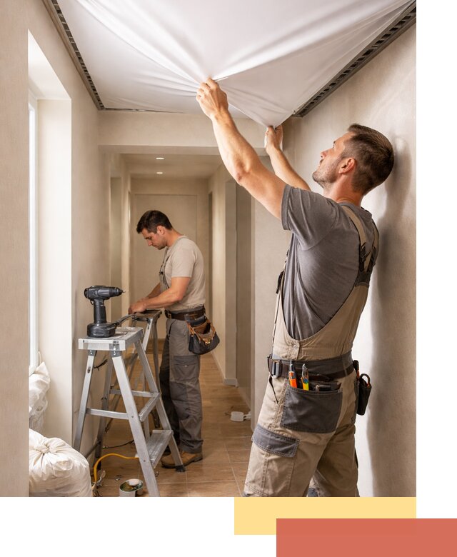 Монтаж натяжного потолка в прихожей в Ангарске