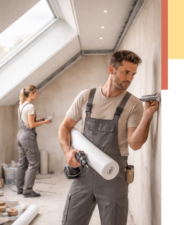 Монтаж натяжного потолка на мансарде в Ангарске от 3596 руб. | ОТДЕЛОЧНИК-Нгр