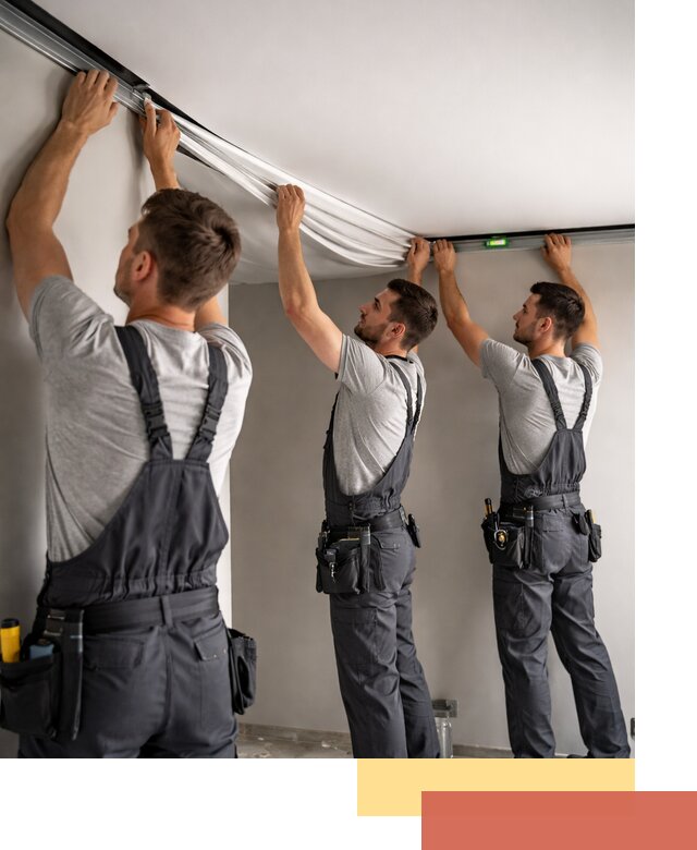 Теневые натяжные потолки в Ангарске: монтаж и отделка быстро и качественно