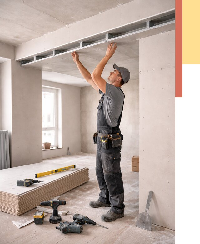 Потолок из гипсокартона с нишей в Ангарске от 1284 руб. под ключ | ОТДЕЛОЧНИК-Нгр