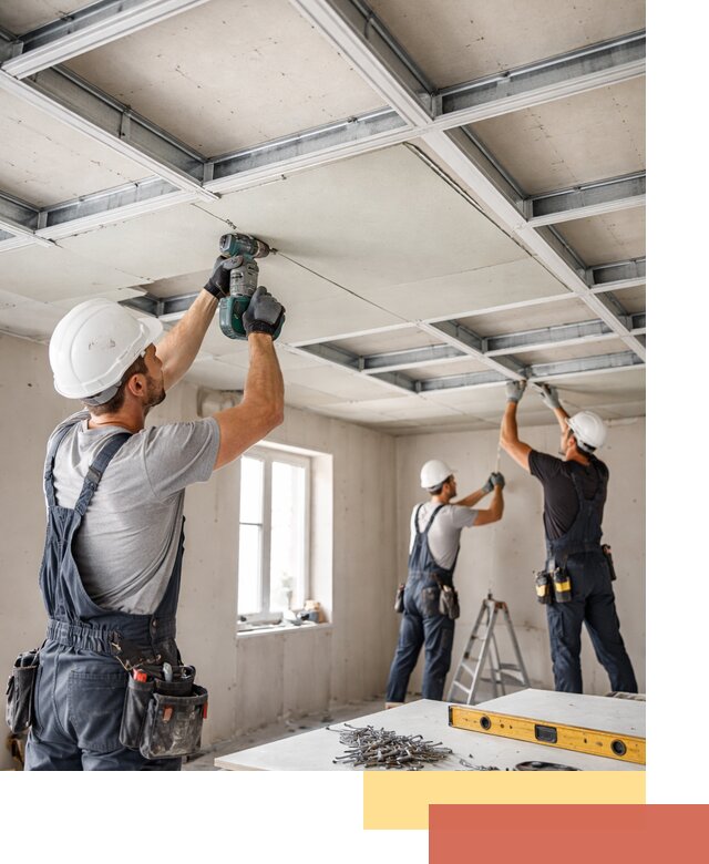 Кессонный потолок из гипсокартона под ключ в Ангарске