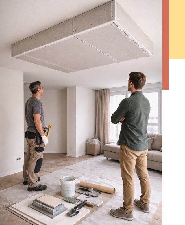 Короб на потолке из гипсокартона в Ангарске от 2260 руб. — монтаж и услуги под ключ | ОТДЕЛОЧНИК-Нгр