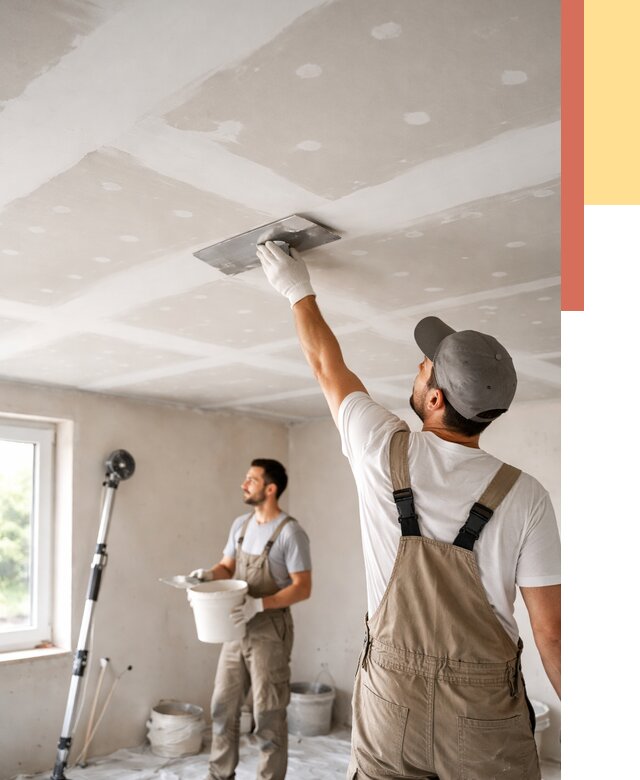 Шпаклевка потолка из гипсокартона в Ангарске от 3288 руб./м2 — услуги под ключ | ОТДЕЛОЧНИК-Нгр