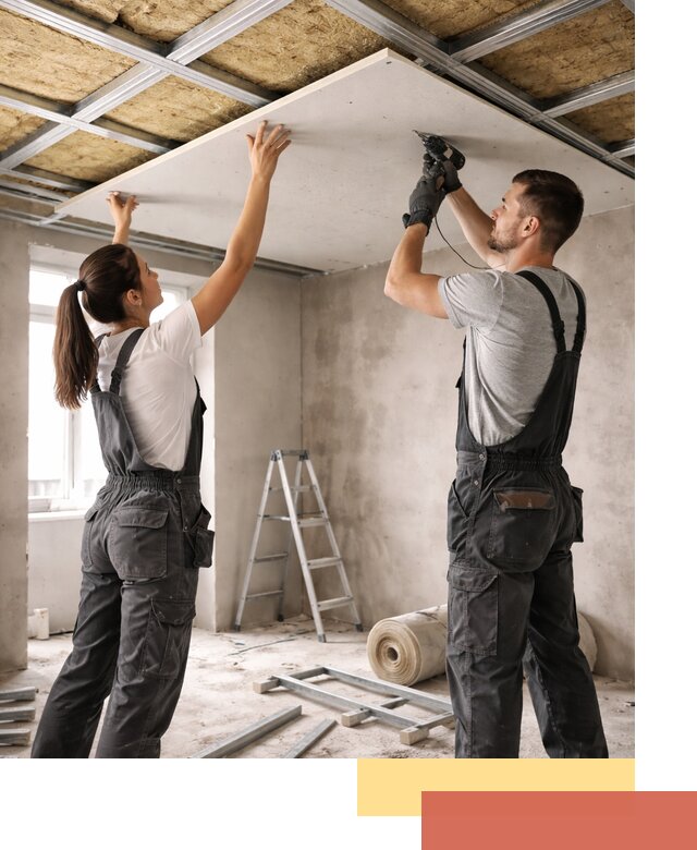 Звукоизоляция потолка из ГКЛ в Ангарске профессионально и надежно