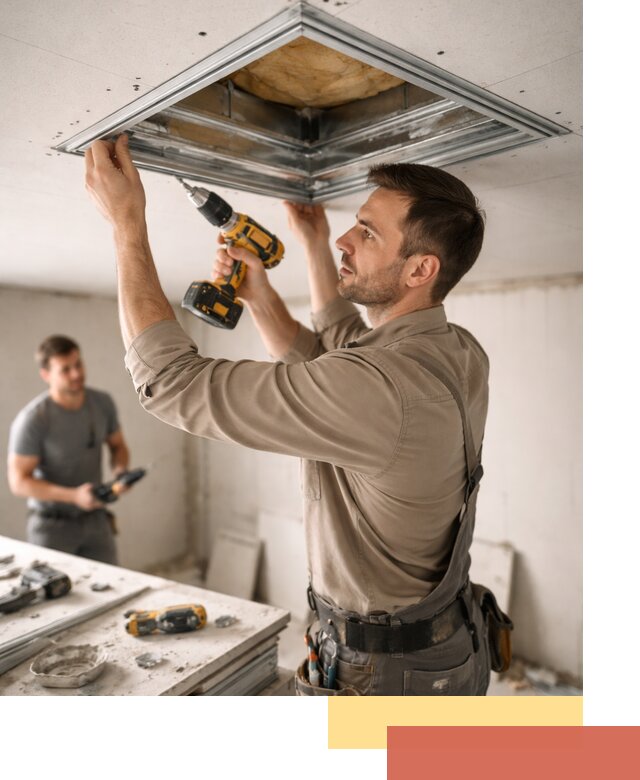 Монтаж люка в потолок из ГКЛ в Ангарске