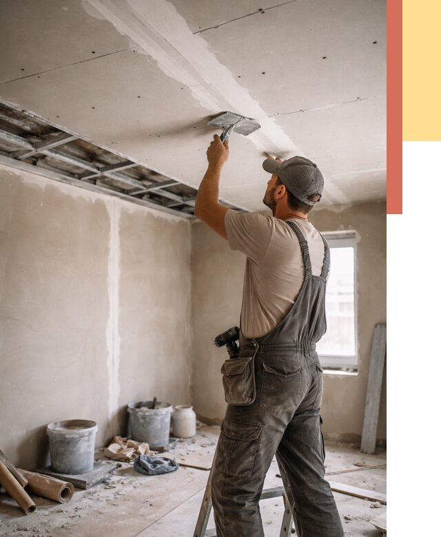 Ремонт потолка из гипсокартона в Ангарске от 668 руб./м² — быстро и недорого | ОТДЕЛОЧНИК-Нгр