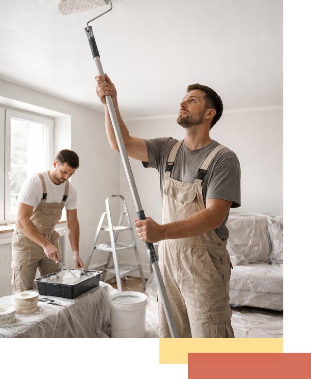 Покраска потолка водоэмульсионной краской в Ангарске