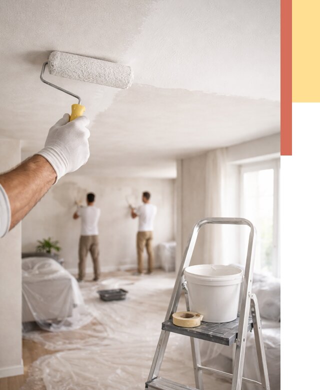 Покраска потолка акриловой краской в Ангарске от 2569 руб. | ОТДЕЛОЧНИК-Нгр