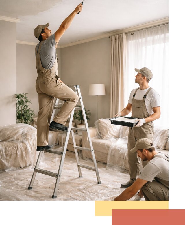 Покраска потолков акриловой краской в Ангарске качественно и быстро