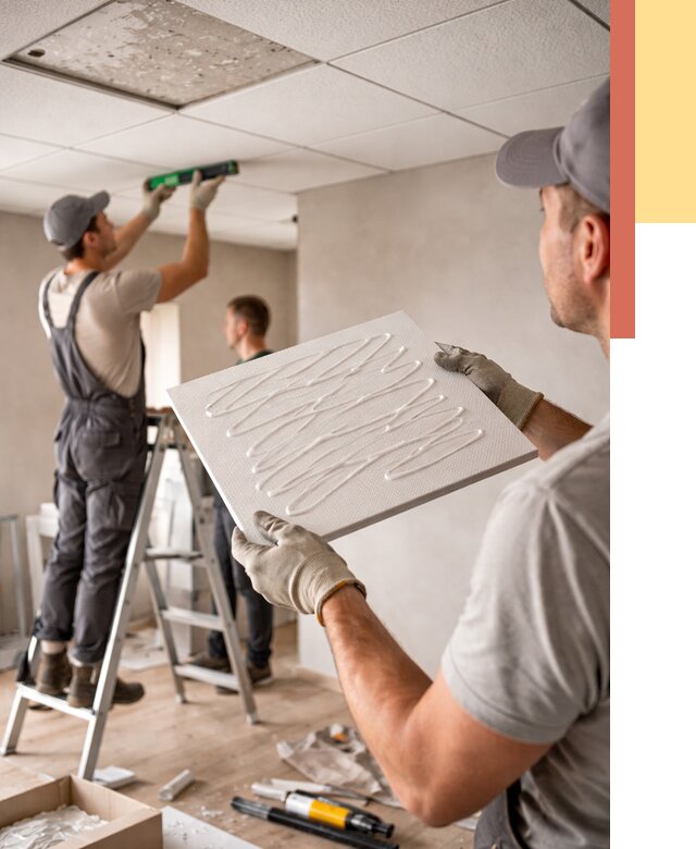 Монтаж потолочной плитки в Ангарске от 4623 руб. — быстро и недорого | ОТДЕЛОЧНИК-Нгр