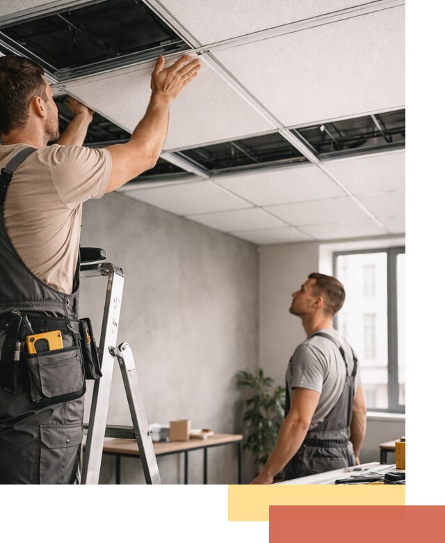 Монтаж потолочной плитки в Ангарске качественно и в срок