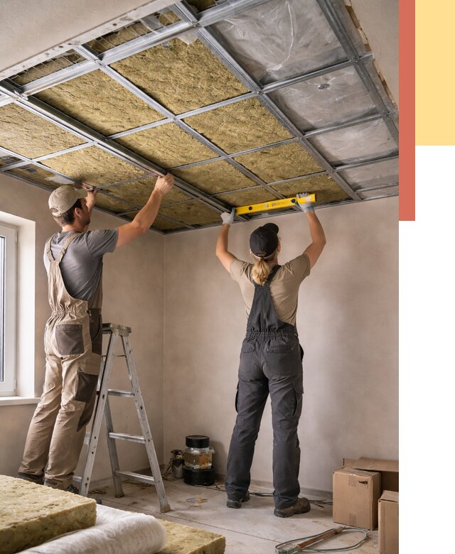 Шумоизоляция потолка в Ангарске от 1284 руб. под ключ — услуги ОТДЕЛОЧНИК-Нгр